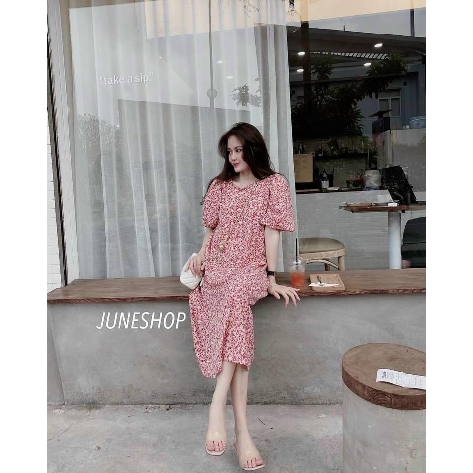 Váy bầu,đầm bầu thời trang thiết kế chất đũi hàn freesize từ 45 đến 70kg - Tổng kho đồ bầu