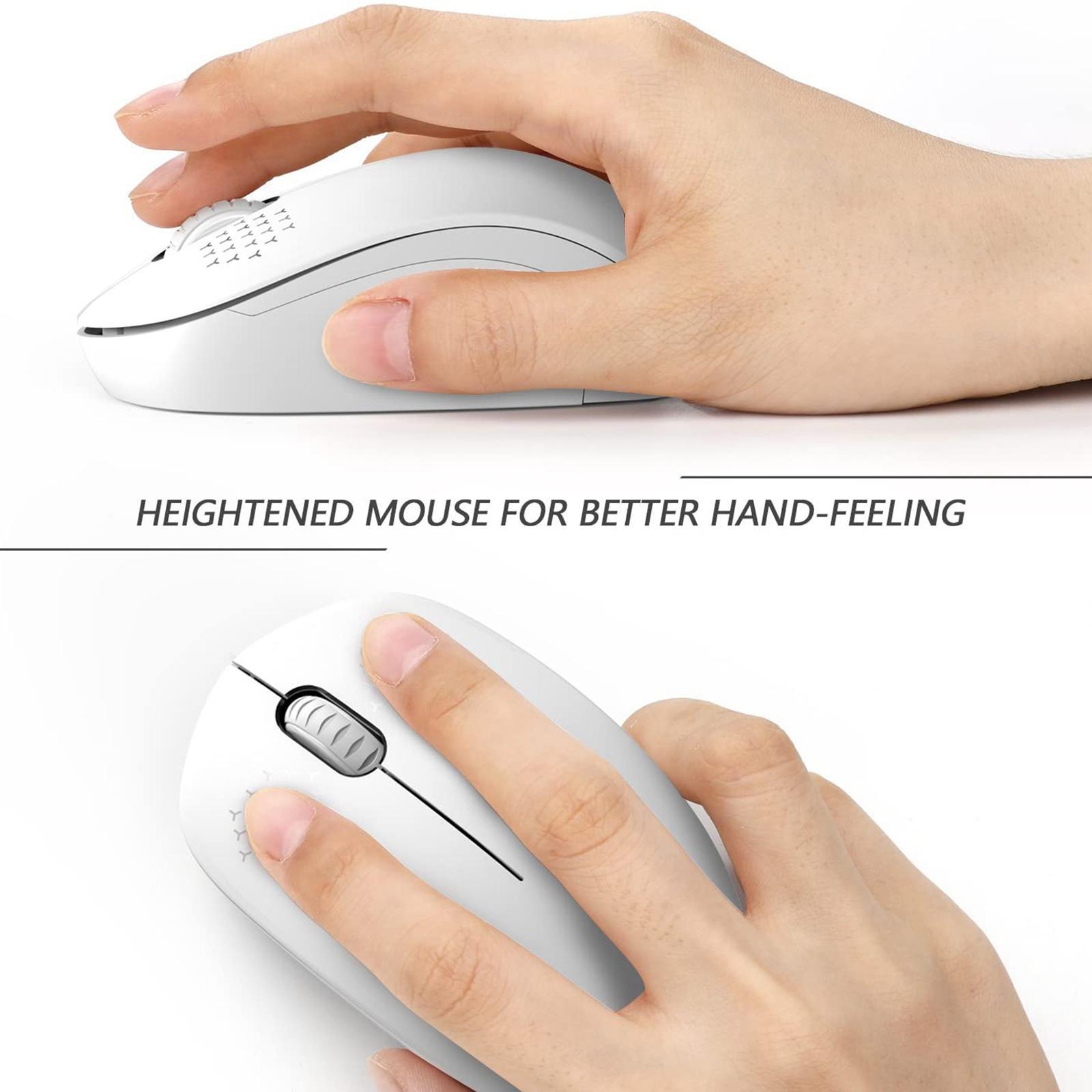 2.4G Wireless Mouse With USB Receiver For White Tablet PC