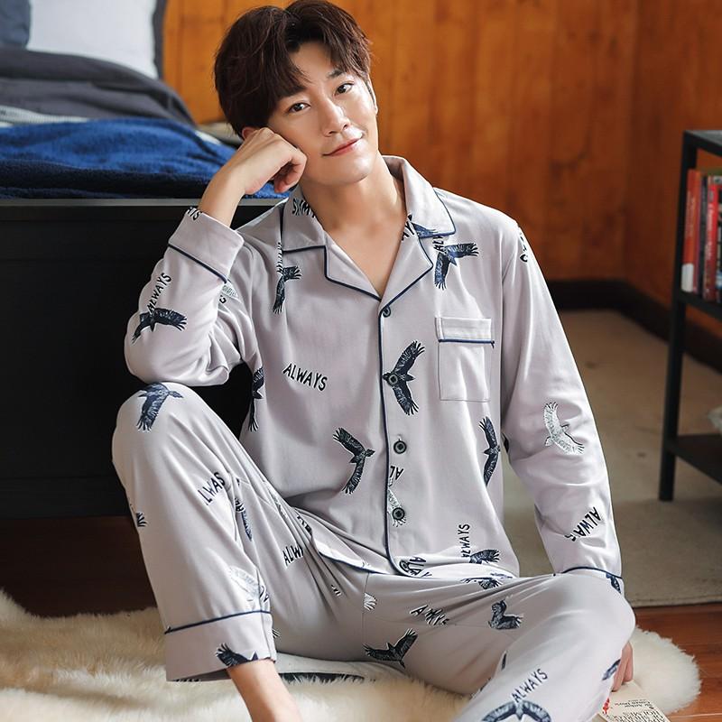 Đồ bộ Pijama đồ ngủ nam cao cấp, vải COTTON 100 dày dặn &amp; thoáng khí phù hợp cho cả 4 mùa (702)