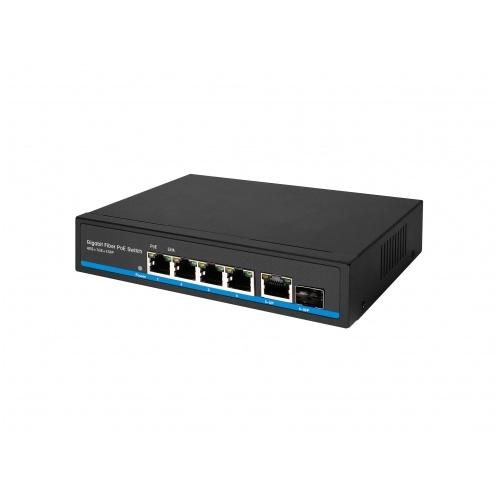 Thiết bị chuyển mạch switch PoE Hasivo 4GE + 1GE/SFP