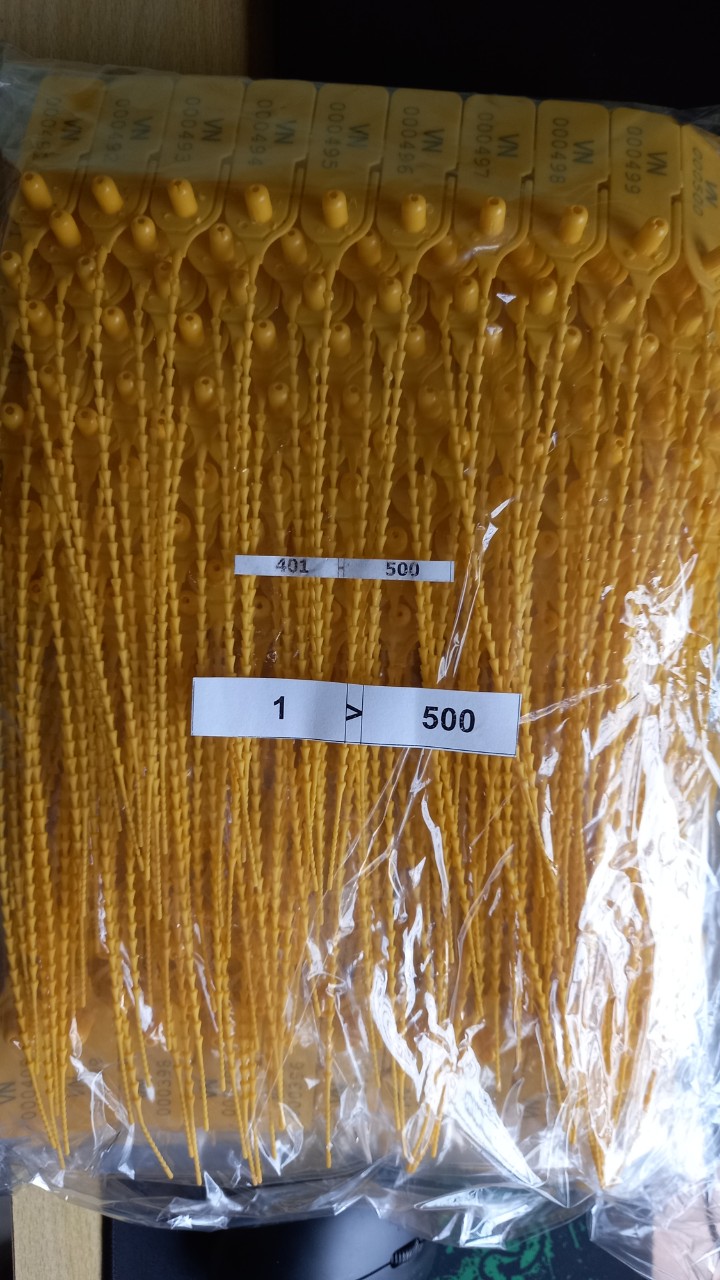 50 chiếc - Seal khóa niêm phong kẹp chì dây rút nhựa đốt trúc 250mm