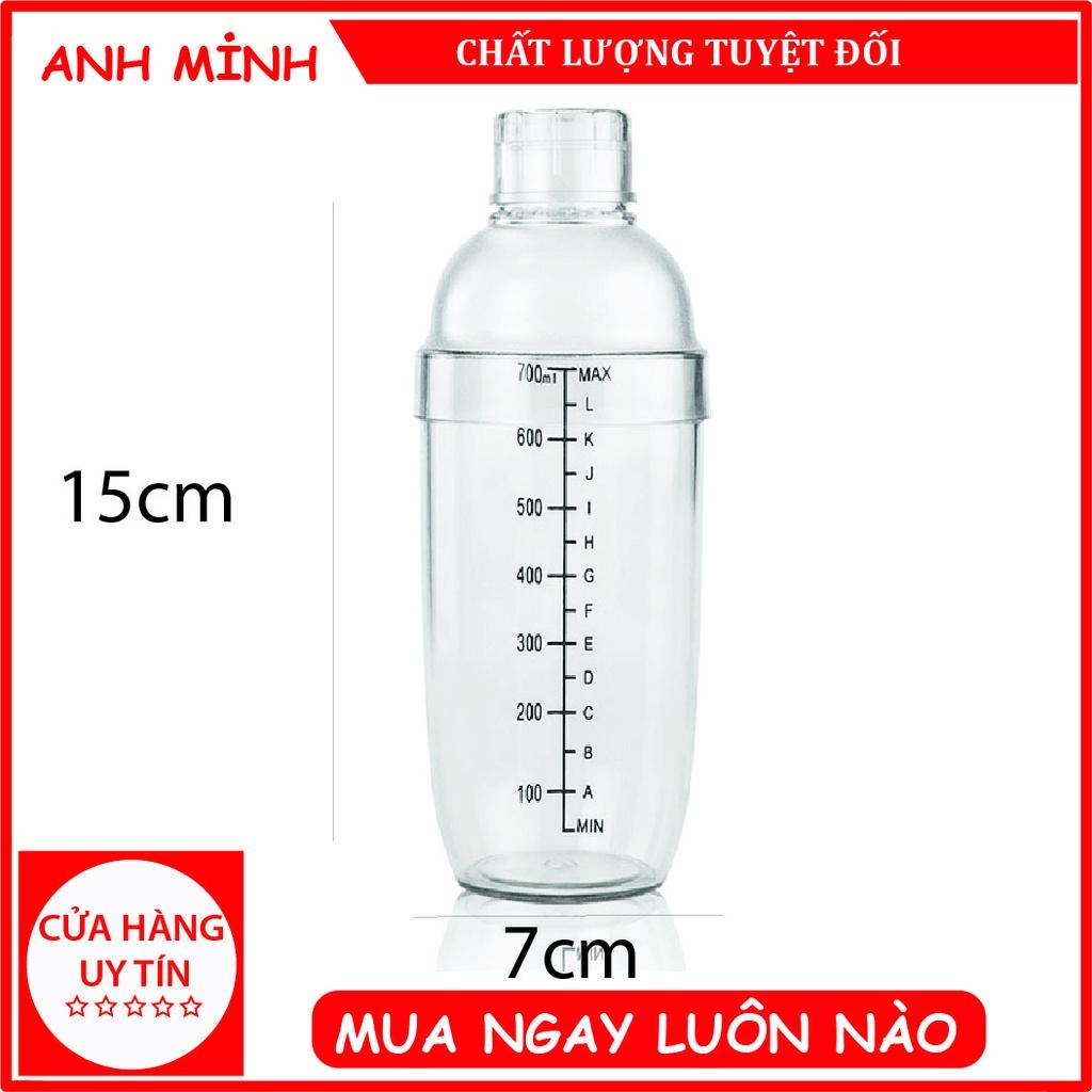 Bình Lắc Shaker Nhựa Bình 700 ML loại tốt