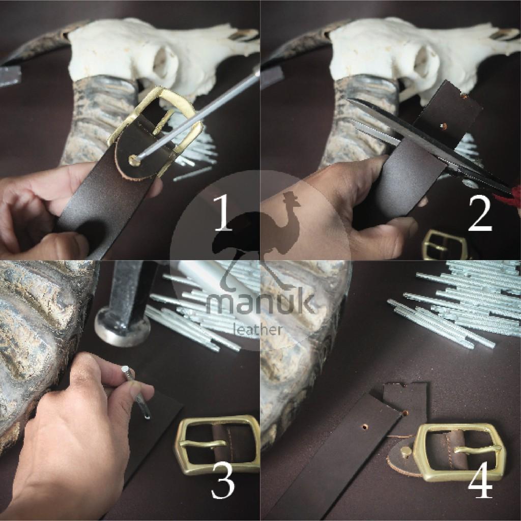 Thắt lưng nam khoá đồng thau nguyên chất BC1 đen