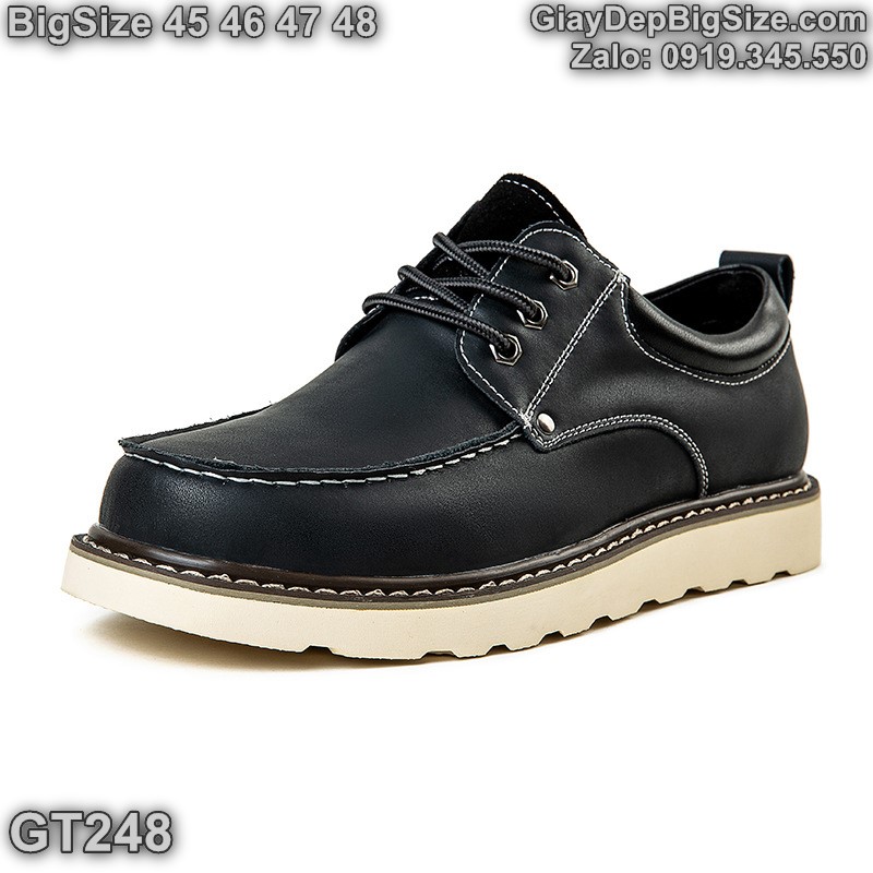 Giày da công sở, giày tây đế phẳng cỡ lớn 45 46 47 48 cho nam cao to chân ú bè. Big size leather shoes for wide feet