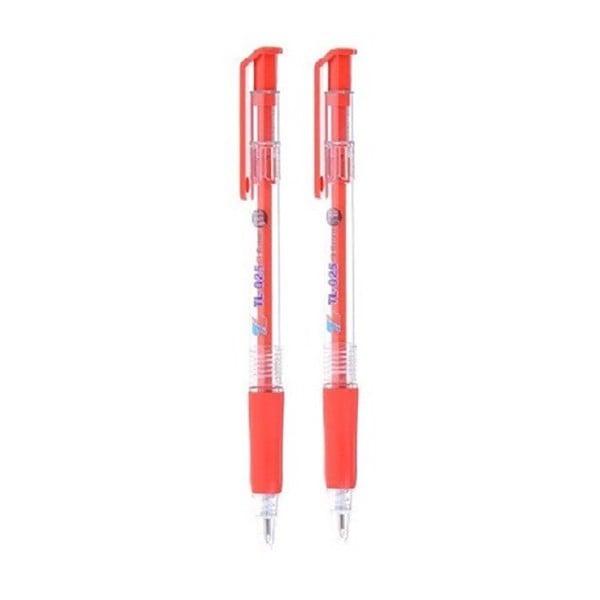 Vỉ 2 Bút Bi - TL-025 - Mực Đỏ - Thiên Long