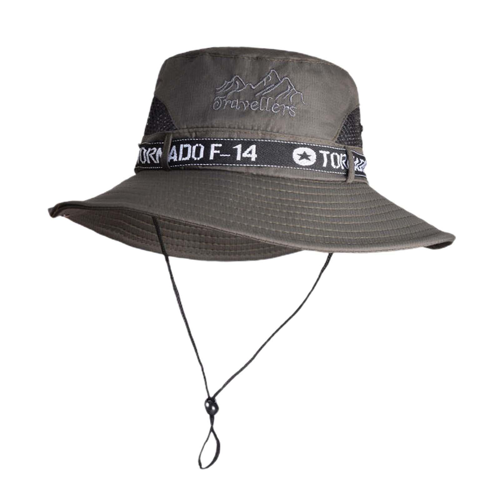 Bucket Hat with Strings Fishing Hat for Camping Outdoor Activities Gardening