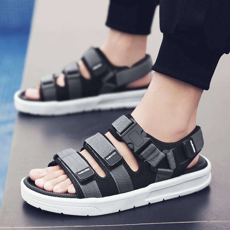 HOT HOT  Dép Sandal Nam 3 Quai Dán Unisex Cao Cấp