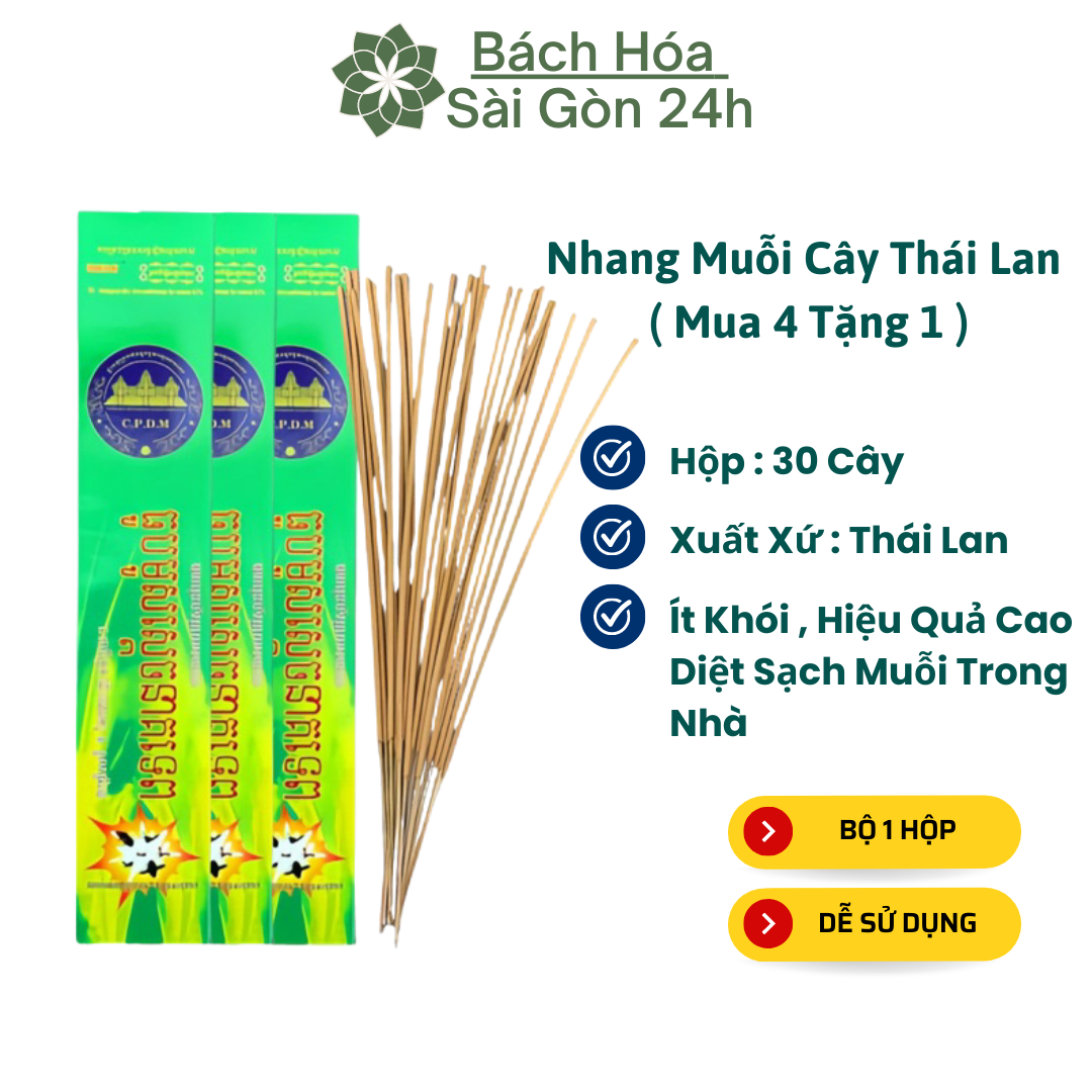 Nhang Muỗi Thái Lan Hộp 30 Cây ( Mua 4 Tặng 1 )