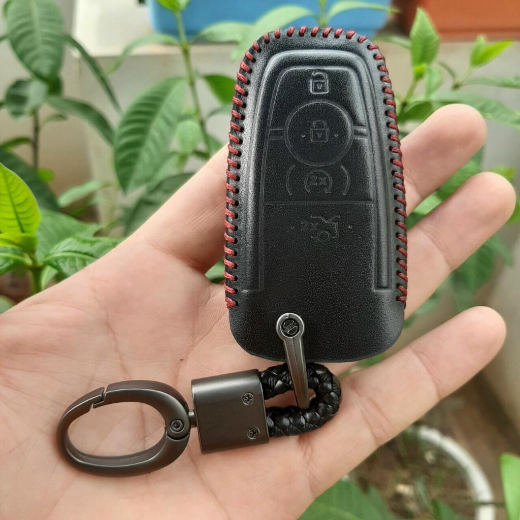 Bao Da Chìa Khóa Ford Ecosport,,Raptor,Everest, Ranger, Explorer loại 4 nút da bò thật, bảo hành 2 năm