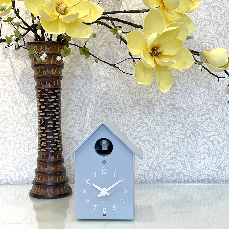 Đồng hồ Cuckoo Rhythm 4RH797SR04, kích thước 18.5×14.6×10.7 cm/480g. Dùng Pin