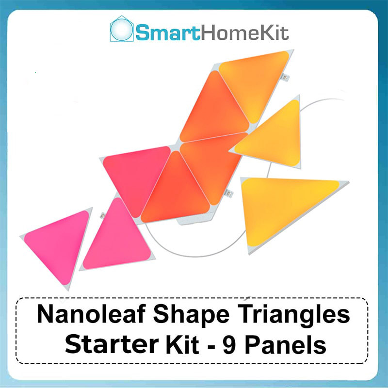 Đèn thông minh Nanoleaf Shapes Tam Giác Triangle Starter Kit 9  ô đèn (Bộ khởi động)  - Hàng Chính Hãng