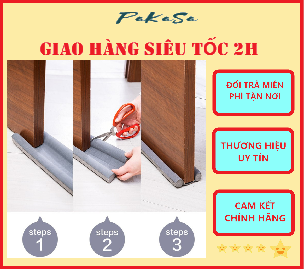 Combo 3 Cặp Thanh Chắn Khe Cửa (ron chắn khe cửa) Cách Âm , Chống Côn Trùng , Chống Thoát Hơi Máy Lạnh Máy Điều Hòa - Hàng Chuẩn Loại 1 PaKaSa