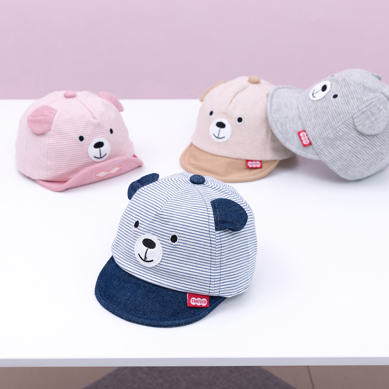 Mũ lưỡi trai cho bé từ 3-18 tháng Easy Baby, nón cho bé hình gấu dễ thương nhiều màu