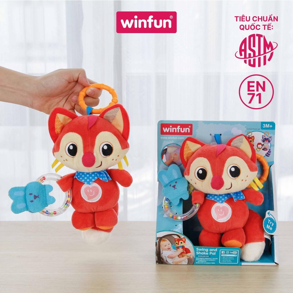 Đồ chơi treo nôi cảm ứng phát nhạc - bạn gấu mèo dễ thương Winfun WF720020-01