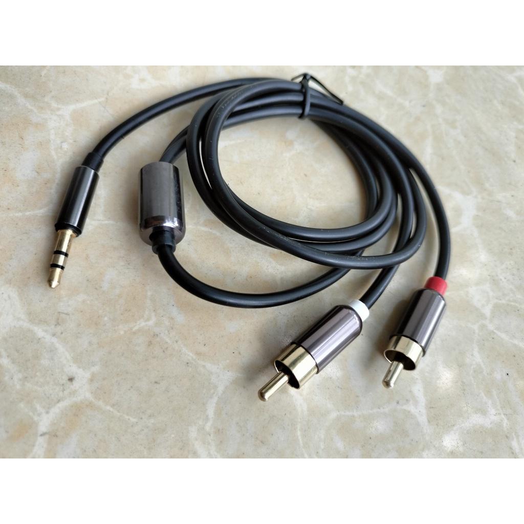 Dây 3.5 ra 2 đầu hoa sen, Dây kết nối âm thanh từ tivi, Điện thoại, laptop xuống Amply, Mixer