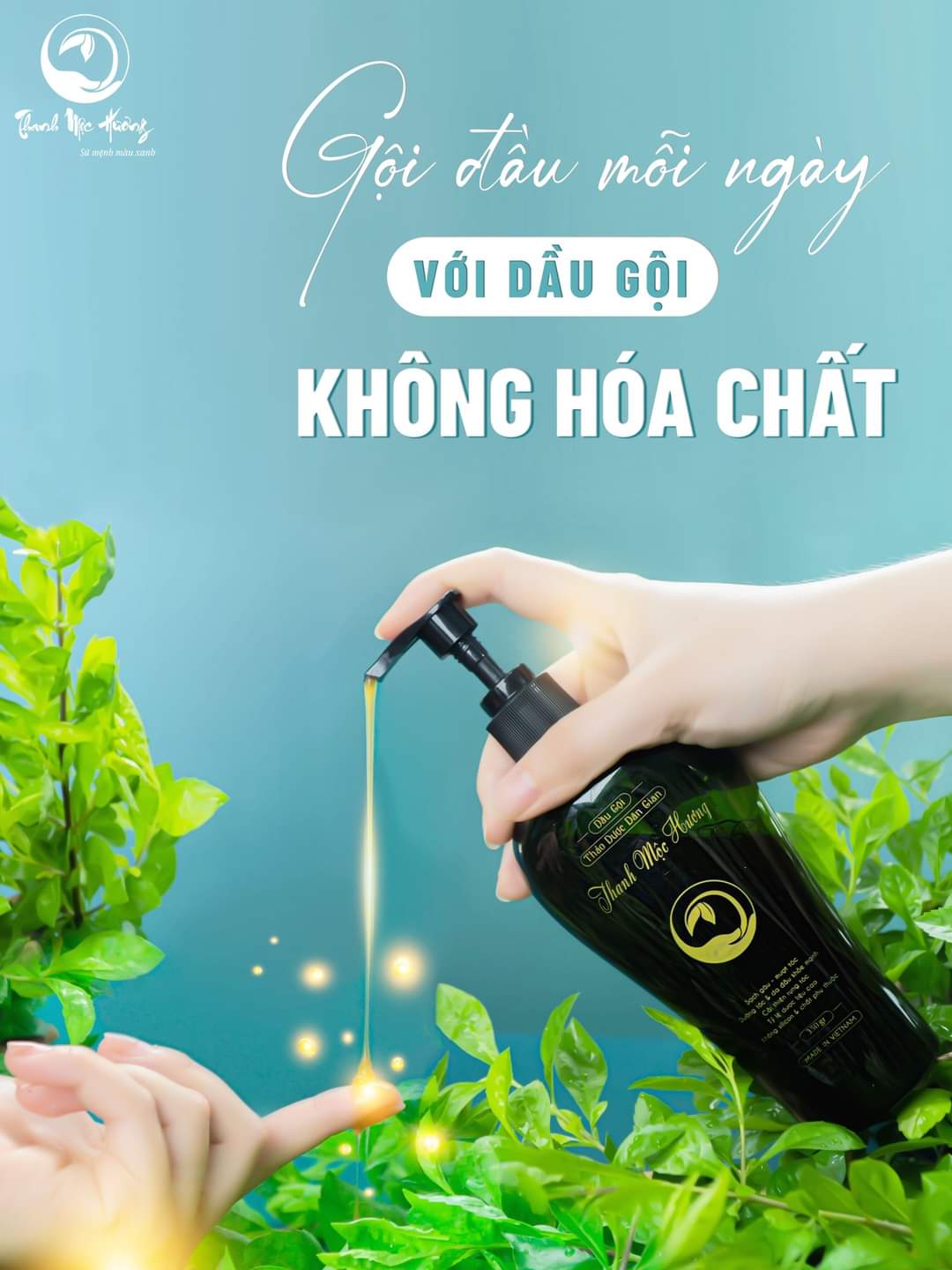 Dầu gội thảo dược Thanh Mộc Hương sạch gàu ngăn rụng tóc kích thích mọc tóc 350ml