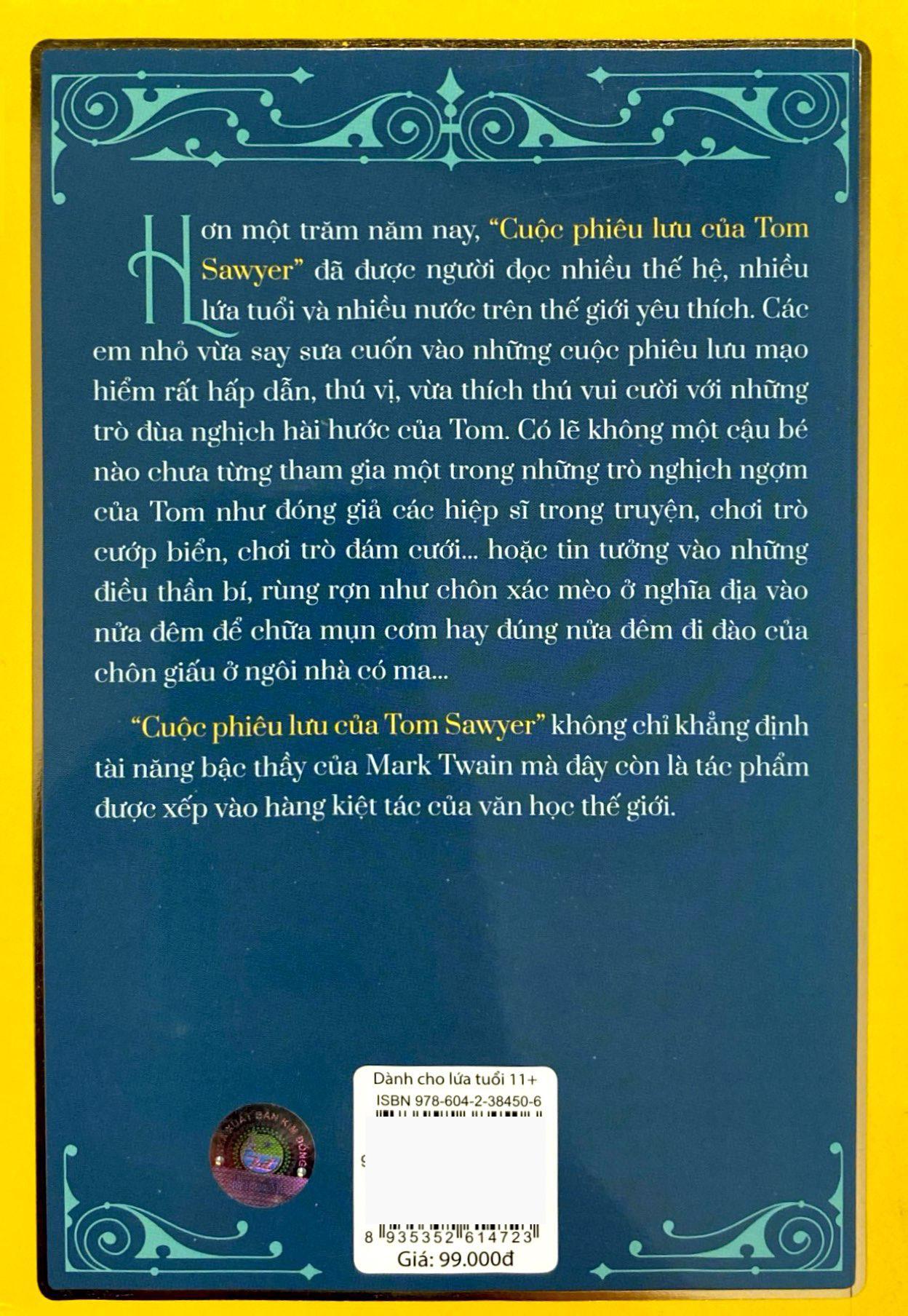 Sách - Tác Phẩm Chọn Lọc - Văn Học Mỹ - Cuộc Phiêu Lưu Của Tom Sawyer (Tái Bản 2024)