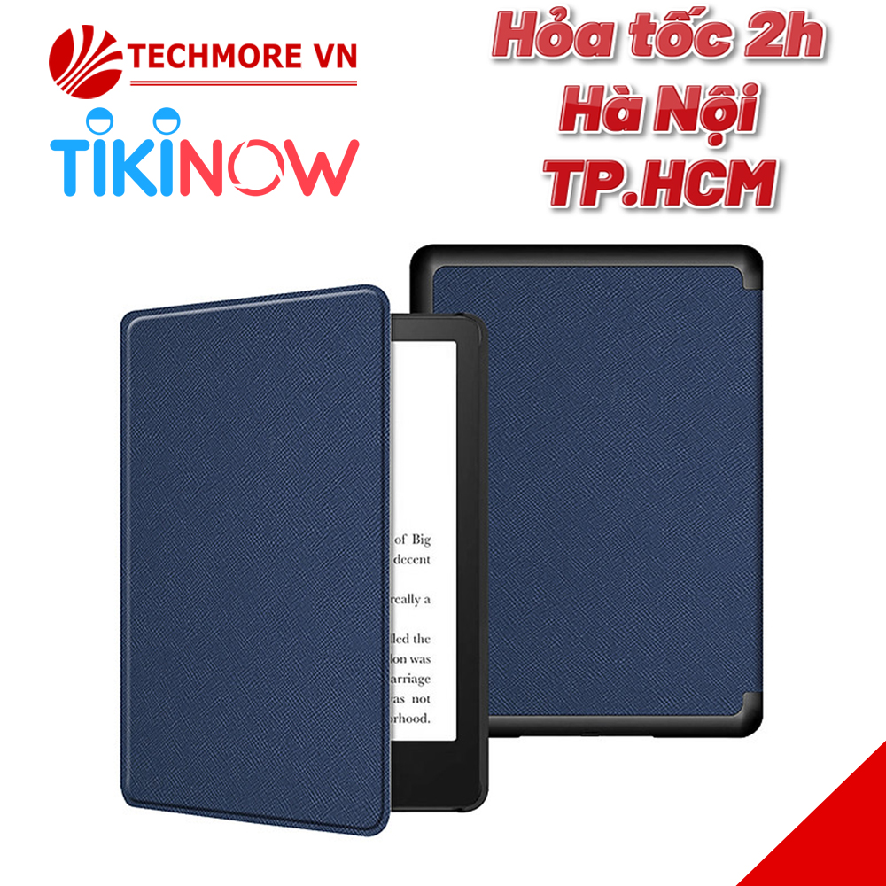 Combo Máy Đọc Sách All New Kindle Paperwhite 5 11Th Gen Và Bao Da - Hàng Nhập Khẩu - Xanh Blue - 8Gb