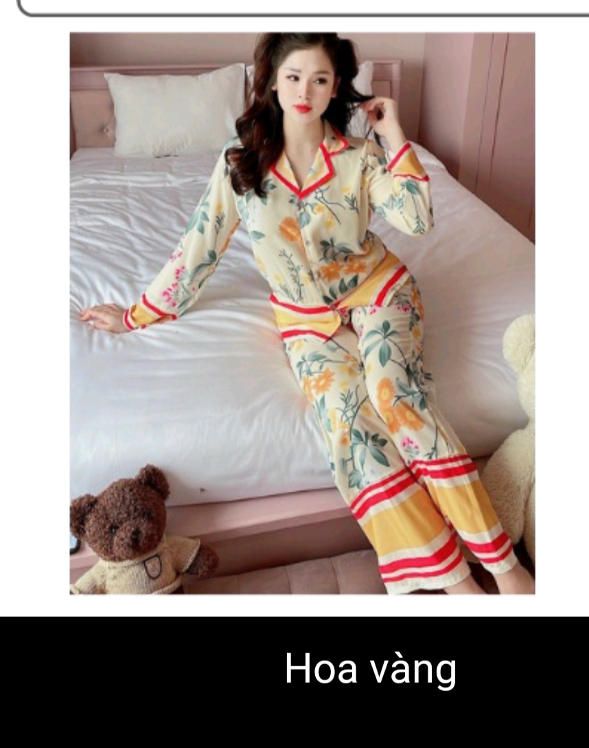 Bộ đồ bộ Pijama màu XANH tay dài quần dài siêu lụa - Thoải Mái Nhẹ Nhàng