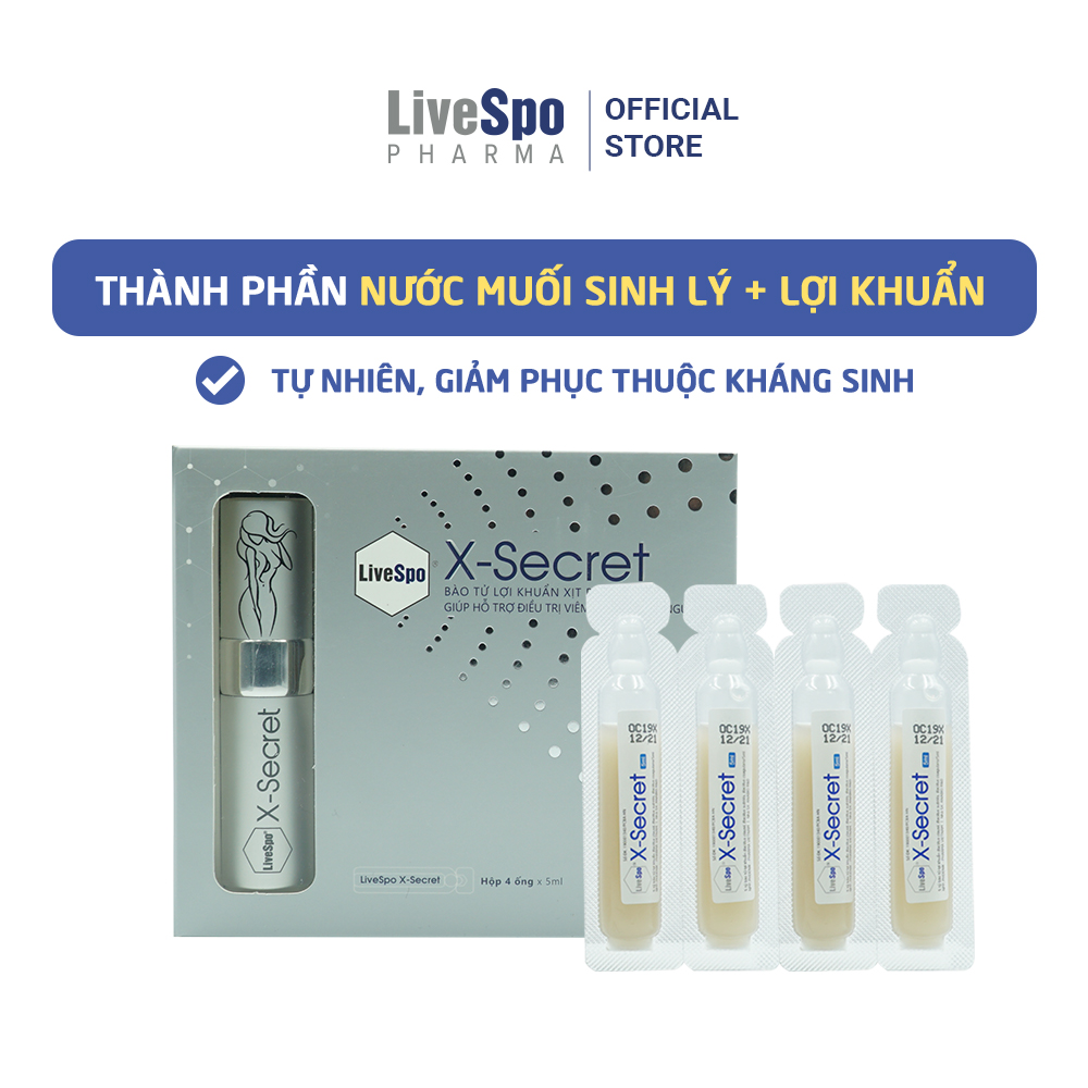 Dung dịch vệ sinh phụ nữ dạng xịt LiveSpo XSecret hỗ trợ khử mùi và cân bằng PH vùng kín