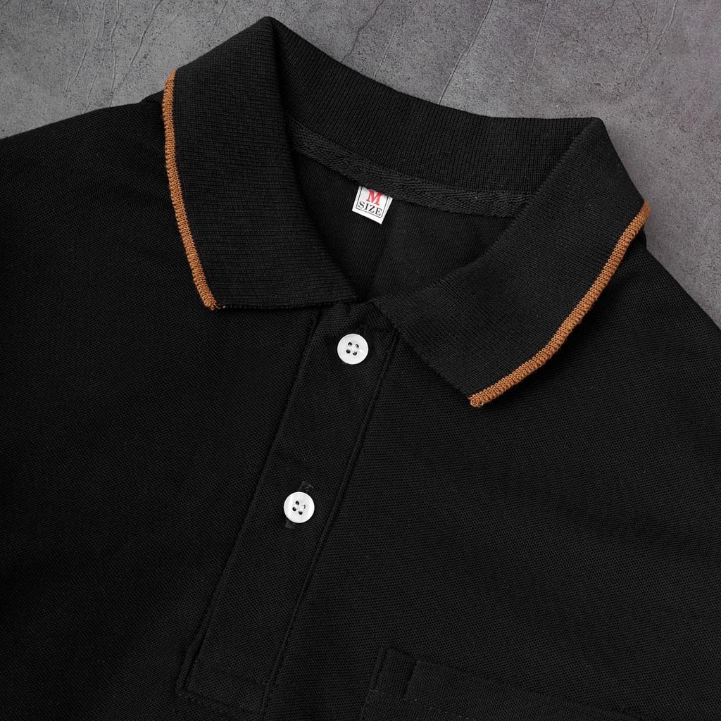 Áo thun Polo Nam cổ bẻ DONA08 thun basic cá sấu cộc tay vải cá sấu cotton đẹp phong cách trẻ trung chuẩn form màu đen