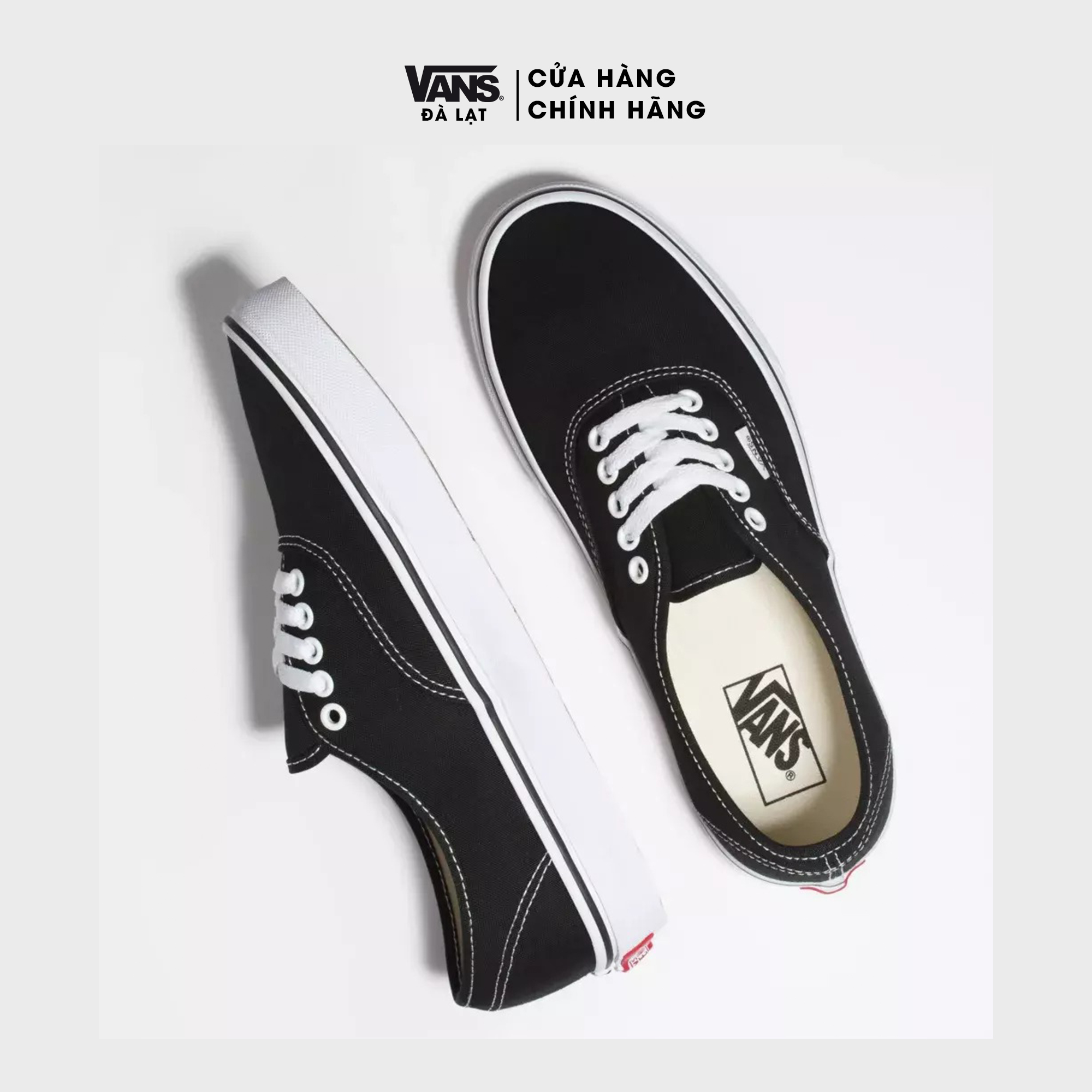 Giày Sneaker Unisex CỔ THẤP Vans Authentic Black White  VN000EE3BLK