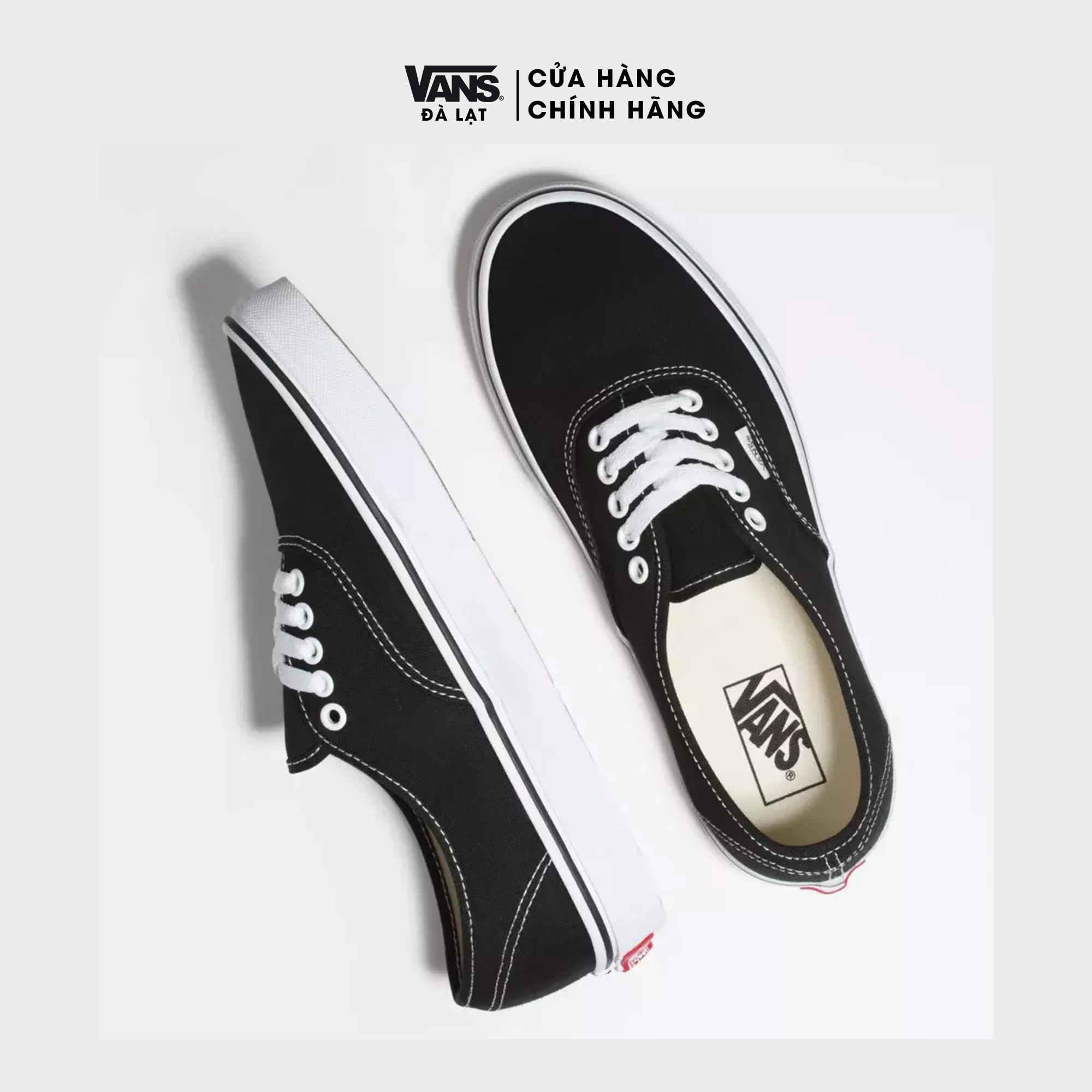 Hình ảnh Giày Sneaker Unisex CỔ THẤP Vans Authentic Black White  VN000EE3BLK