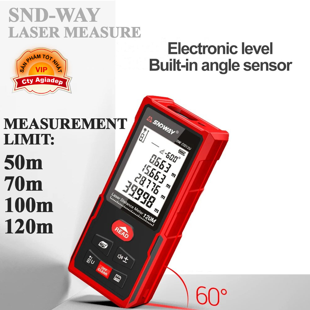 Máy Đo Khoảng Cách Laser Loại 50m 70m 100m 120m SNDWayĐa Năng - Dễ Dàng Sử Dụng Từ Xa - 50m