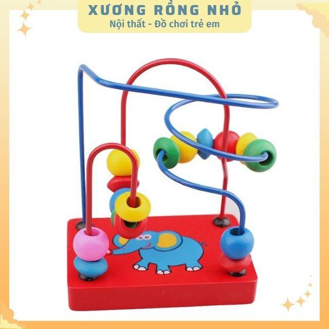 Đồ chơi luồn hạt size nhỏ cho bé, đồ chơi gỗ trẻ em