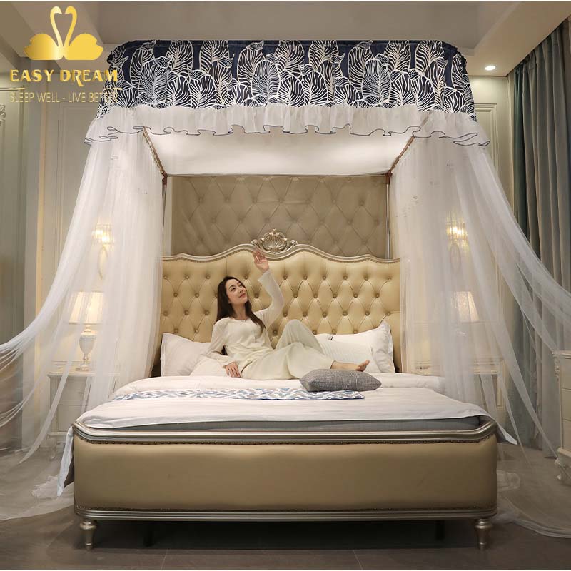 Mùng khung không khoan tường - Màn Ngủ Cao cấp Easy Dream chống muỗi -kiểu dáng khách sạn - công chúa