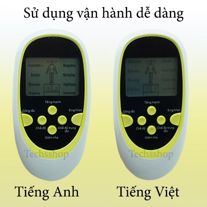 Máy Massage Xung Điện 8 Miếng Dán Mát Xa Trị Liệu Mệt Mỏi Đau Nhức Dùng Pin Tiểu