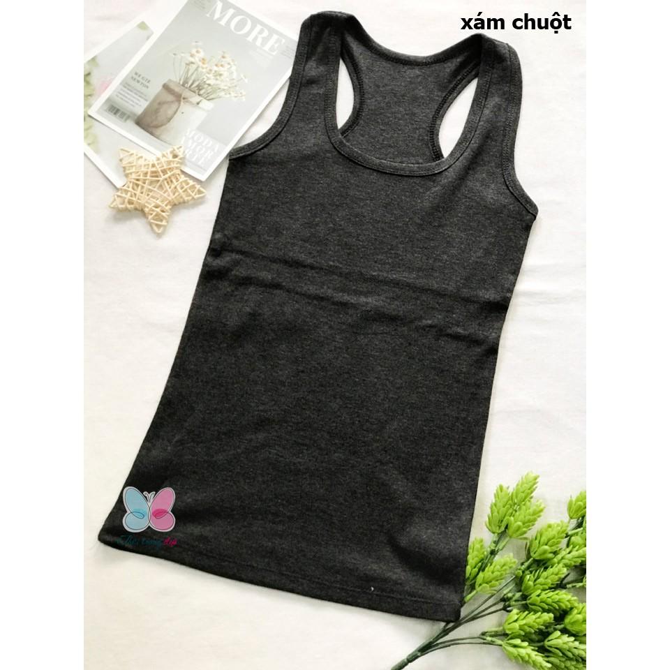 Bộ 03 Áo Thun 3 lỗ freesize từ 40-48kg thun Borip màu trơn Cho Nữ