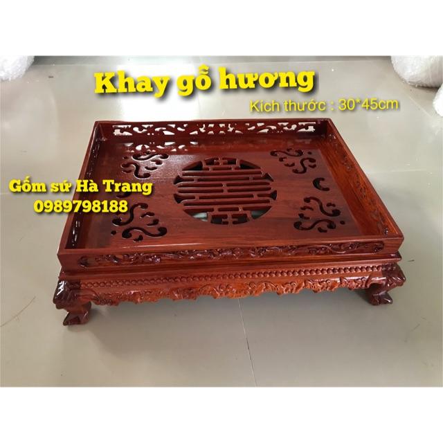 Khay gỗ hương cao cấp Dùng để bày bộ trà