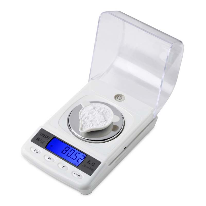 Cân tiểu ly để bàn màn hình hiển thị LCD có đèn nền tải trọng 50g/0.001g