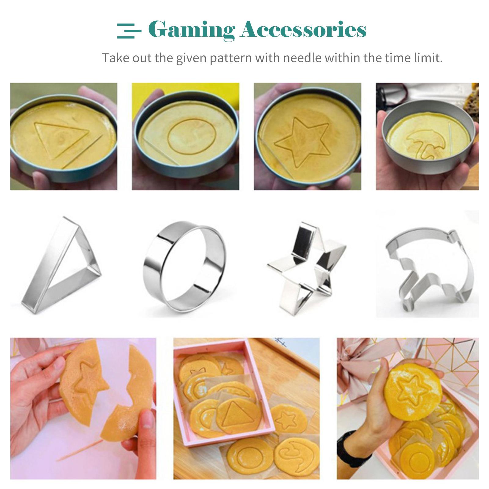Biscuits Cutters with Storage Can Needle Cookies/Sandwich Cutters Candy/Chocolate Mold Gaming/Handmade Accessories