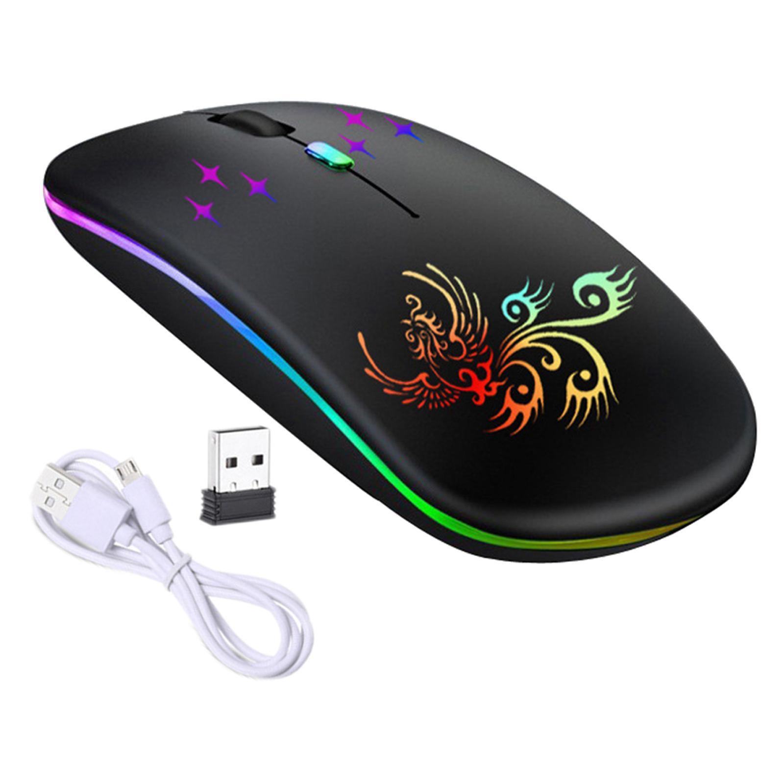 LED Wireless Mouse BT3.0 BT5.2 2.4G Slim Portable for Office PC