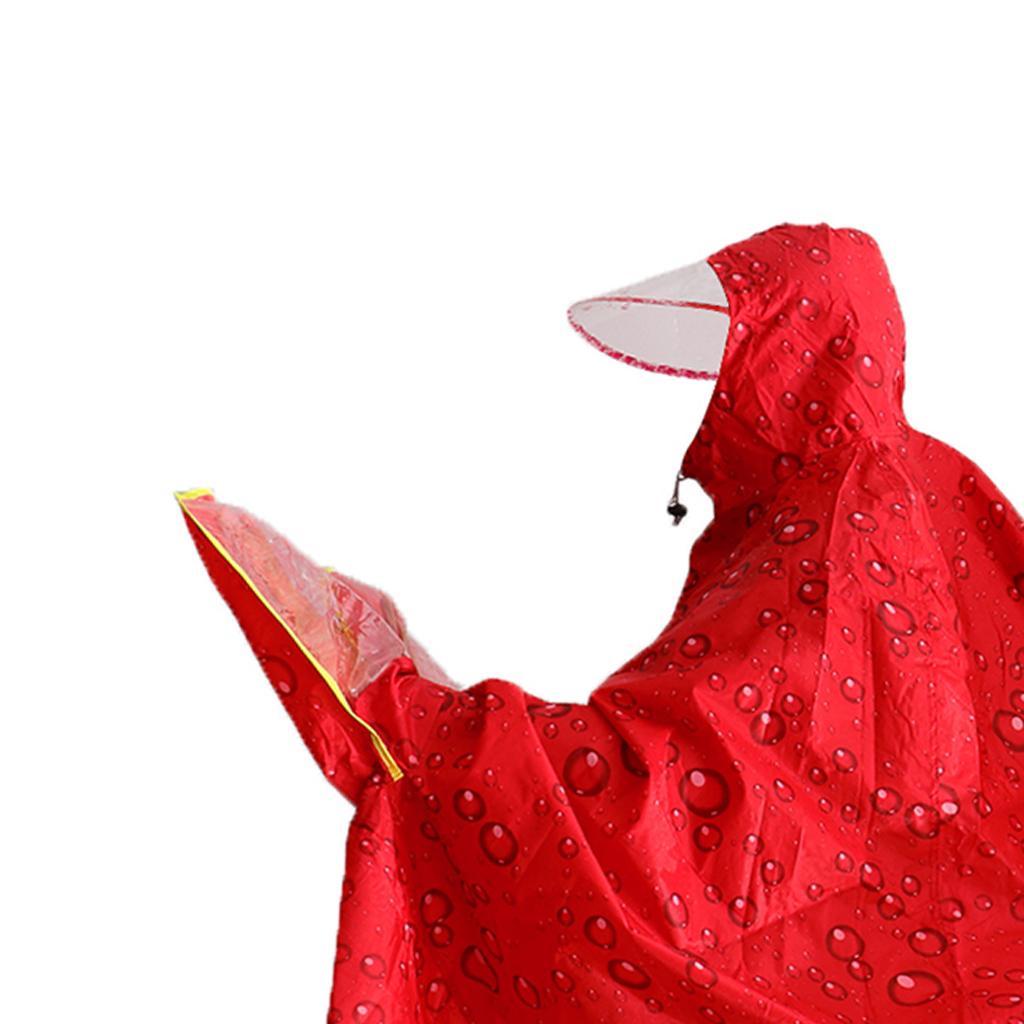 Cycling Bicycle Bike Raincoat Rain Cape Poncho Cloth Rainproof Double Poncho