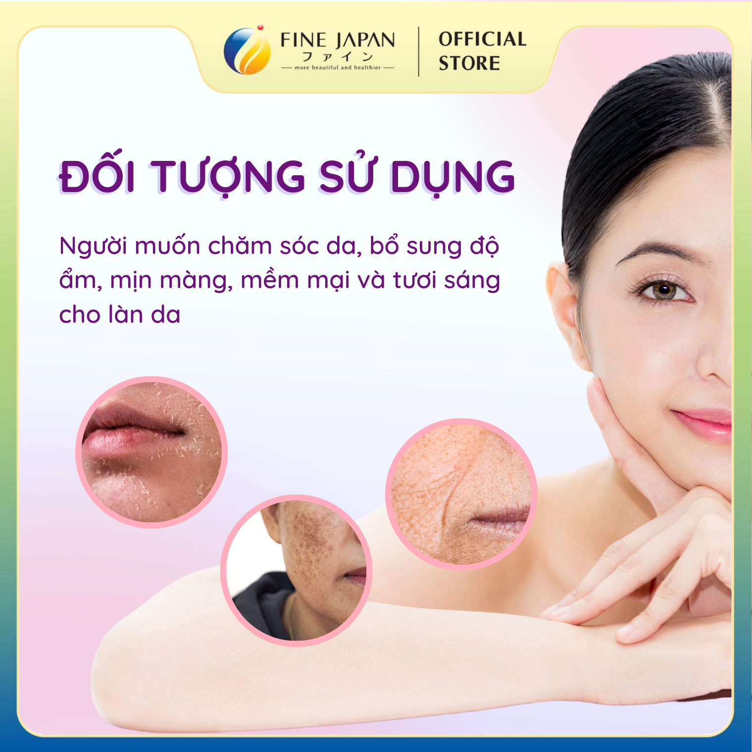 Bột Uống Hyaluron & Collagen + Ubiquinol Platinum FINE JAPAN hạn chế lão hóa da, giúp mịn và trắng da 240gr