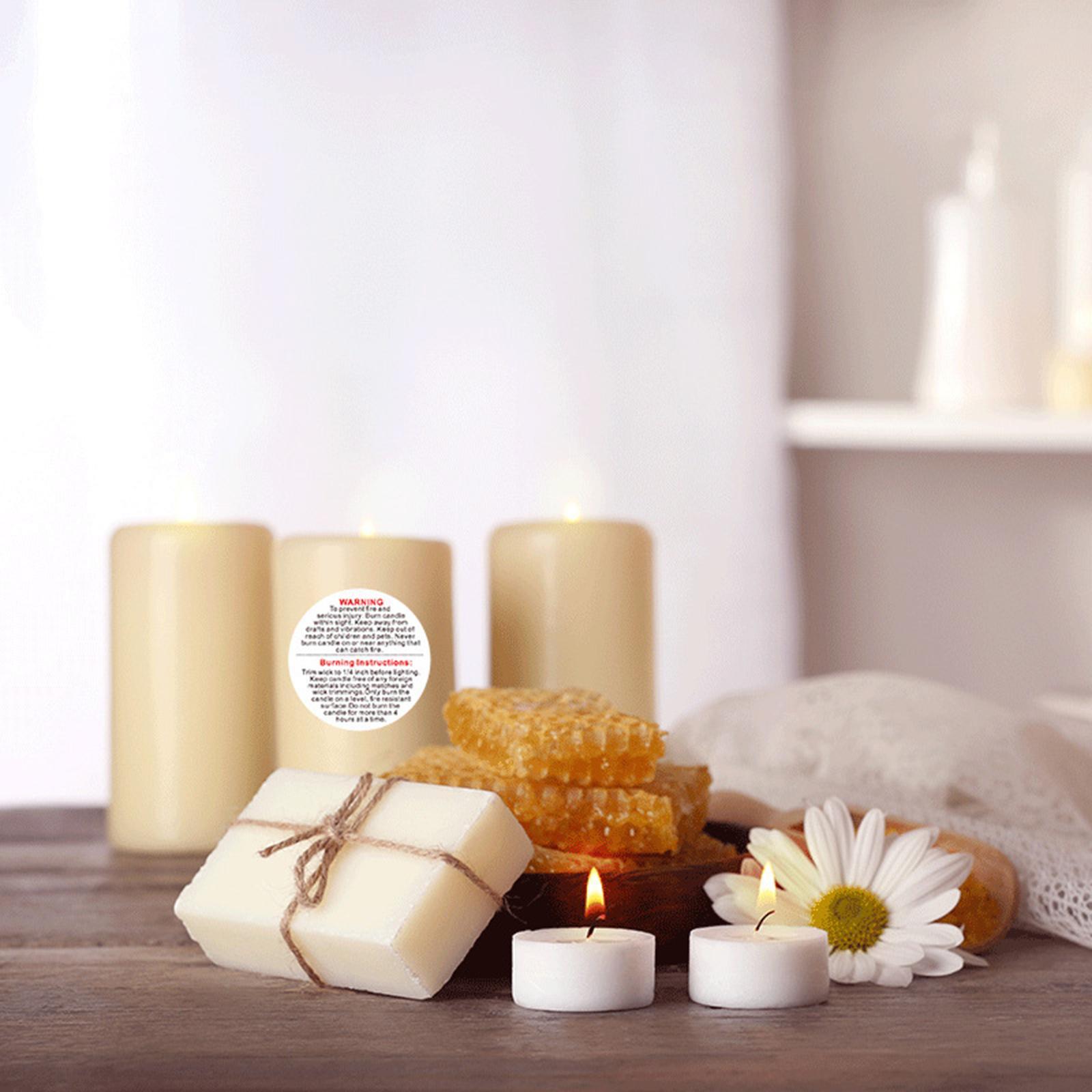 500Pcs Candle Warning Stickers  Melt  Instruction Container Label