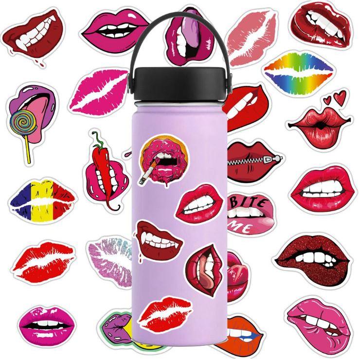 Sticker dán cao cấp ĐÔI MÔI GỢI CẢM Cực COOL ms#73