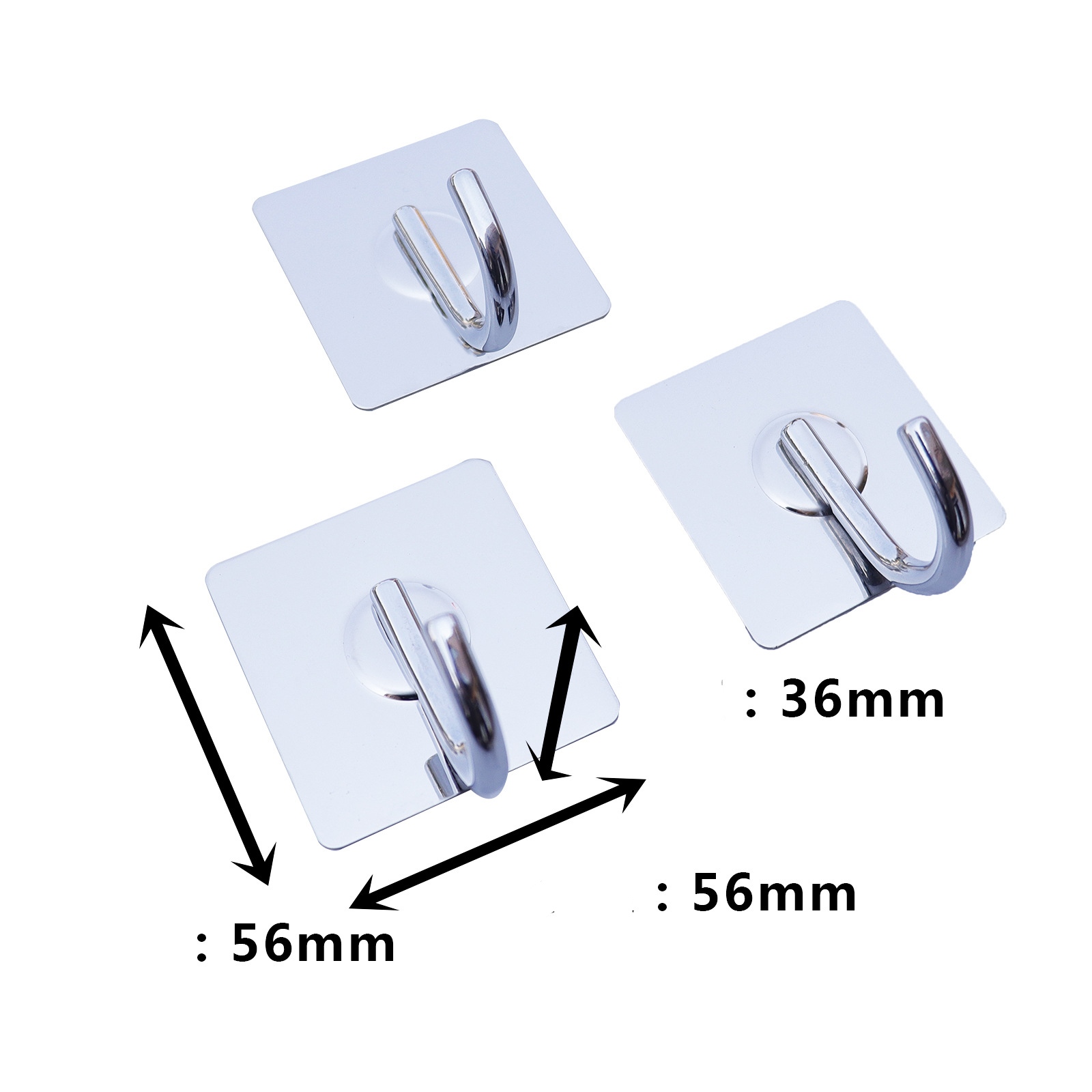 Combo Móc Dán Tường Inox 304 Hình U Vuông Không cần Dục Lỗ Cao Cấp Chống Gỉ Sét Siêu Bền Siêu Chịu Lực - Móc Treo Đồ Gia Đình Tiện Dụng