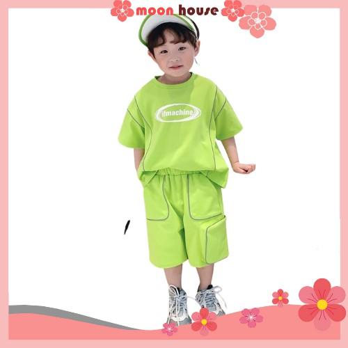 Bộ cộc tay cho bé trai, bộ cotton viền cho bé diện hè phong cách từ 10-27kg