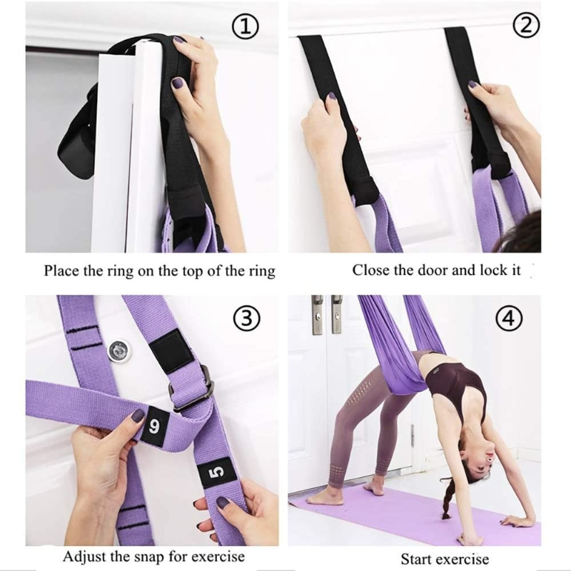 Trên Không Tập Yoga Võng Trên Không Chia Dây Dây Hông Co Giãn Dây Đảo Mặt Dây Kéo Chia Hạ Eo Huấn Luyện Võng Xoay Co Giãn