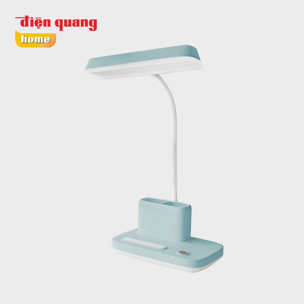 Đèn Bàn LED Cảm Ứng Điện Quang ĐQ LDL17B 3 B (3W, Màu Xanh, Tích Hợp Đèn Ngủ Và Hộp Cắm Bút)