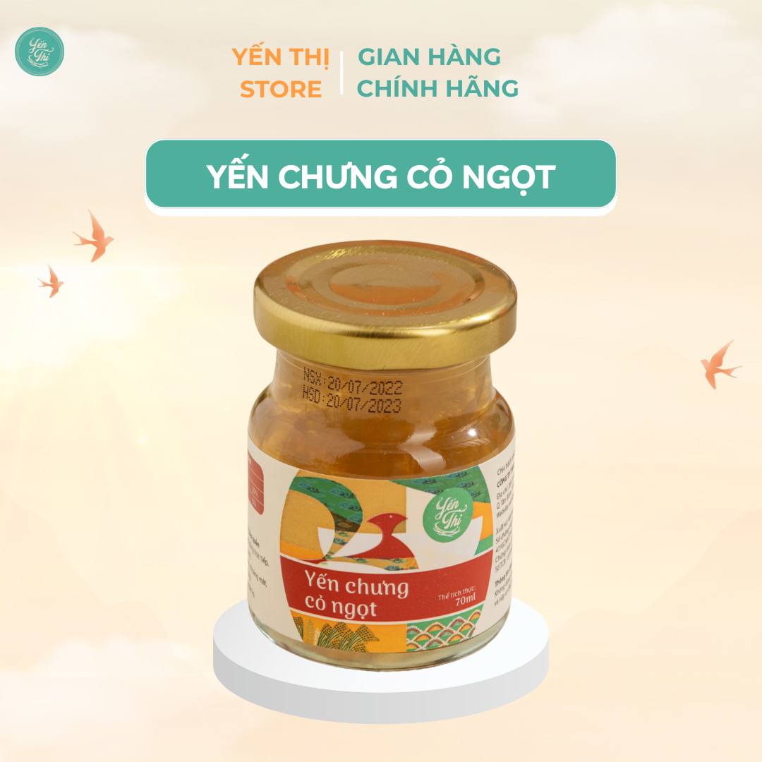 (Tặng muỗng gỗ đơn 450k)Yến Thị-Bán Lẻ- Chưng sẵn 70ml- 30% Yến