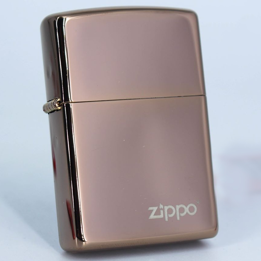 Bật Lửa Zippo 49190ZL – Zippo High Polish Rose Gold Zippo Logo