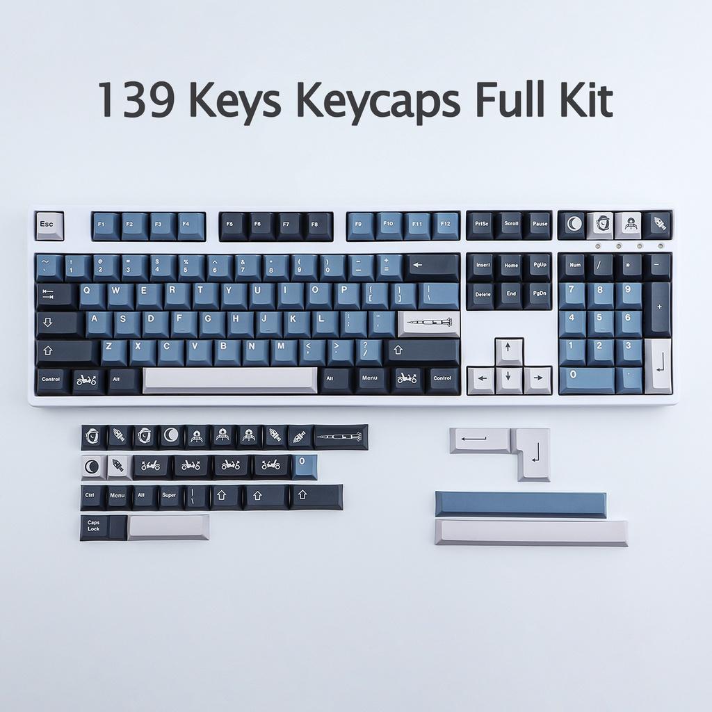 GMK Apollo Keycap, 139 phím PBT Keycaps Cherry Profile DYE-SUB Cá nhân hóa GMK Keycaps cho bàn phím cơ