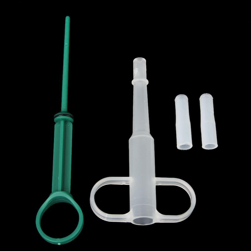 4X Pet Dog Cat Capsule Tablet Pill Gun Piller Pusher Syringe Doser Set--Green