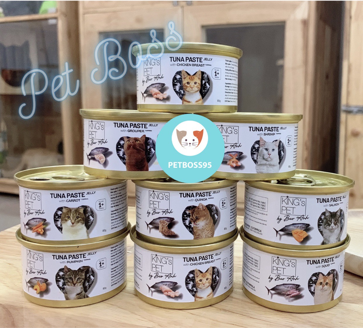 PATE KING'S PET BY BẢO ANH CHO MÈO CAO CẤP LON 80GR