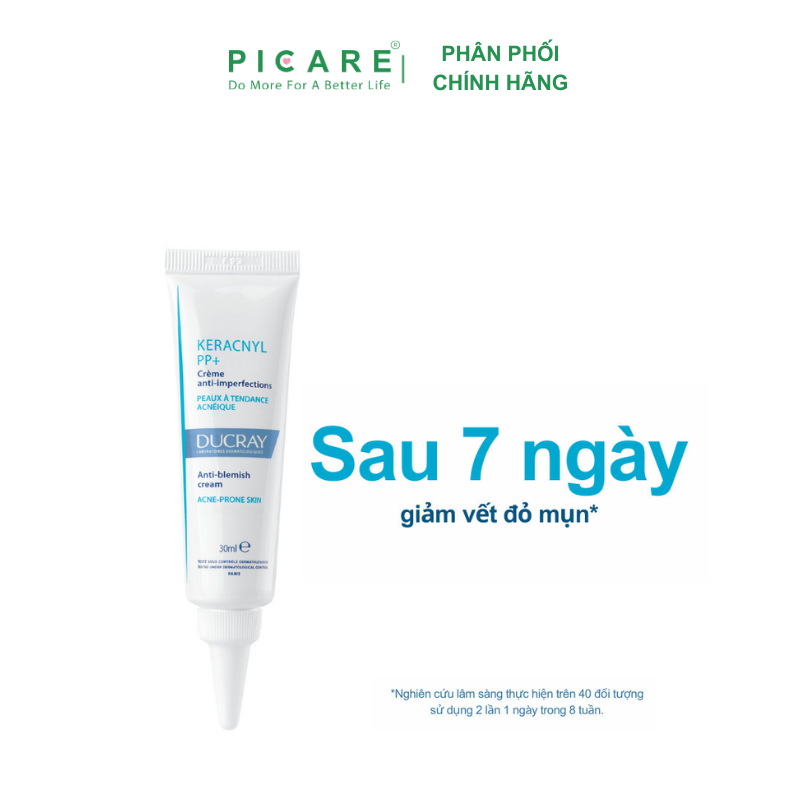 Kem Dưỡng Cân Bằng Dầu Giảm Viêm Mụn Ducray Keracnyl Pp Anti-Blemish Soothing Cream (30ml)